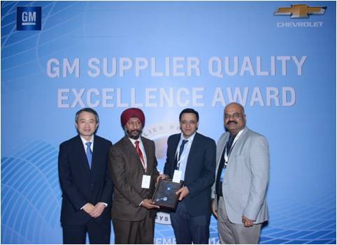 BorgWarner Receives 2014 Supplier Quality Excellence Award From GM India