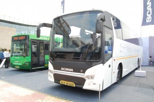 Scania showcases ethanol-fueled Green Bus, premium Metrolink bus in Delhi