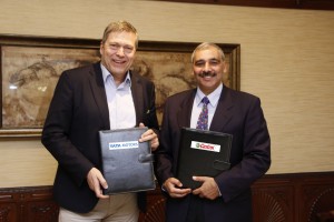 Guenter Butschek, CEO and MD, Tata Motors with Mandhir Singh, CEO, BP Lubricants