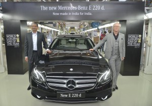 Roland Folger, MD & CEO, Mercedes-Benz and Mr. Piyush Arora, Executive Director-Operations, Mercedes-Benz India at the roll out of the all new E-Class 220 d in Chakan near Pune