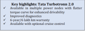 Tata Motors introduces Turbotronn 2.0 engine, makes trucking more efficient and reliable  Technologically advanced, available in 180-204 PS power nodes, powers trucks in the 19-42 tonne segment